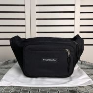 Balenciaga Explorer Beltpack In Patched Nylon Black