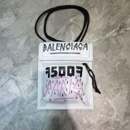 Balenciaga Explorer Pouch With Strap In Graffiti Lambskin White