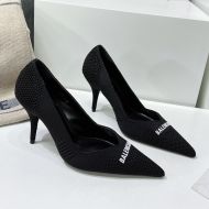 Balenciaga Knife 80MM Pumps Women Knit Black