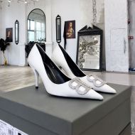 Balenciaga Knife BB 80MM Pumps Women Calfskin White