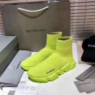 Balenciaga Speed Sneakers Unisex Knit Lemon