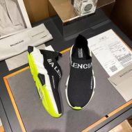 Balenciaga Speed Sneakers Unisex Logo Low Knit Black/Yellow