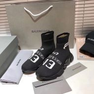 Balenciaga Speed Sneakers Unisex Soccer 13 Knit Black