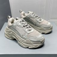 Balenciaga Triple S Sneakers Unisex Leather and Mesh Beige