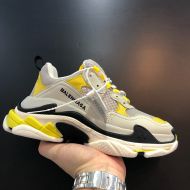 Balenciaga Triple S Sneakers Unisex Leather and Mesh Yellow