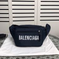 Balenciaga Wheel Beltpack In Canvas Navy Blue