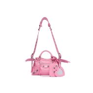 Balenciaga XS Neo Cagole Handbag In Lambskin Pink