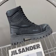 Balenciaga Combat Strike 20MM Boots Unisex Canvas Black