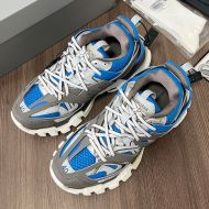 Balenciaga Glow In The Dark Track Sneakers Unisex Leather and Mesh Grey/White