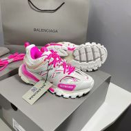 Balenciaga Glow In The Dark Track Sneakers Unisex Leather and Mesh Rose