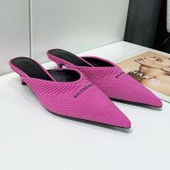 Balenciaga Knife 30MM Mules Women Knit Pink