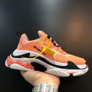 Balenciaga Triple S Sneakers Unisex Leather and Mesh Orange