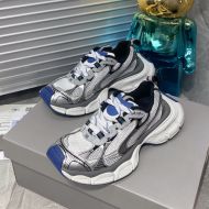 Balenciaga 3XL Sneakers Unisex Mesh Grey/Blue