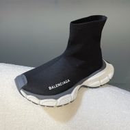 Balenciaga 3XL X Speed Sneakers Unisex Knit Black/Dark Grey