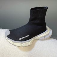 Balenciaga 3XL X Speed Sneakers Unisex Knit Black/Grey