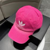 Balenciaga x Adidas Cap Logo Embroidered Cotton In Pink