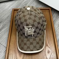 Balenciaga Allover BB Logo Signature Embroidered Cap In Brown