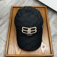 Balenciaga Allover BB Paris Embroidered Cap In Black