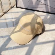 Balenciaga Bal.com Embroidered Cap Cotton In Beige