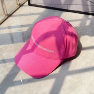 Balenciaga Bal.com Embroidered Cap Cotton In Pink