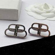 Balenciaga BB Icon Metal Earrings In Silver