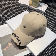 Balenciaga BB Printing Logo Cap Cotton In Beige