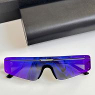 Balenciaga BB003S Ski Rectangle Sunglasses In Purple