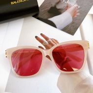 Balenciaga BB0102SA Dynasty Square Sunglasses In Apricot