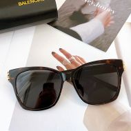 Balenciaga BB0102SA Dynasty Square Sunglasses In Tortoise