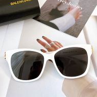 Balenciaga BB0102SA Dynasty Square Sunglasses In White