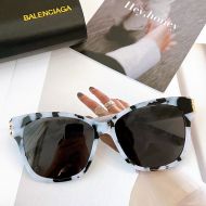 Balenciaga BB0102SA Dynasty Square Sunglasses In White/Black