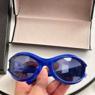 Balenciaga BB0317S Dynamo Round Sunglasses In Blue