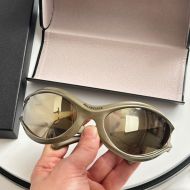 Balenciaga BB0317S Dynamo Round Sunglasses In Khaki