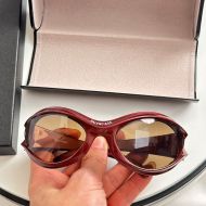 Balenciaga BB0317S Dynamo Round Sunglasses In Red