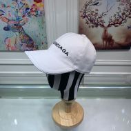 Balenciaga Classic Embroidered Logo Baseball Cap In White