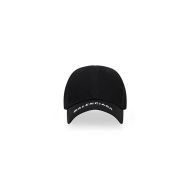 Balenciaga Embroidered Cap Cotton In Black/White