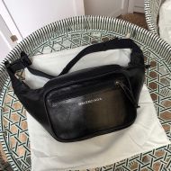 Balenciaga Explorer Beltpack In Waxyskin Black