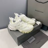 Balenciaga Glow In The Dark Track Sneakers Unisex Leather and Mesh Beige