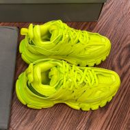 Balenciaga Glow In The Dark Track Sneakers Unisex Leather and Mesh Lemon