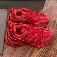 Balenciaga Glow In The Dark Track Sneakers Unisex Leather and Mesh Red