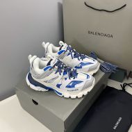 Balenciaga Glow In The Dark Track Sneakers Unisex Leather and Mesh White/Blue