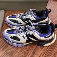 Balenciaga Glow In The Dark Track Sneakers Unisex Leather and Mesh White/Purple