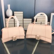 Balenciaga Hourglass Handbag In Leather Pink