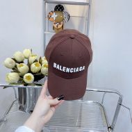 Balenciaga Logo Classic Baseball Cap In Brown