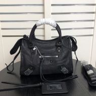 Balenciaga Mini Classic City Shoulder Bag In Goatskin Black