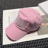 Balenciaga Paris Embroidered Cap Cotton In Pink