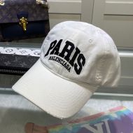 Balenciaga Paris Embroidered Cap Cotton In White