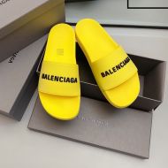 Balenciaga Pool Slides Unisex Rubber Yellow