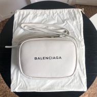 Balenciaga Small Everyday Camera Bag In Calfskin White