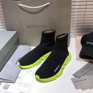 Balenciaga Speed Sneakers Unisex Knit Black/Lemon